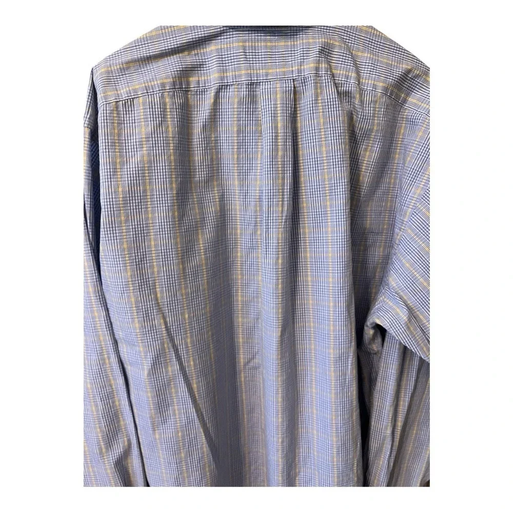 Polo Ralph Lauren Yarmouth Size 16 1:2 34/35 Long Sleeve Shirt Blue & Yellow